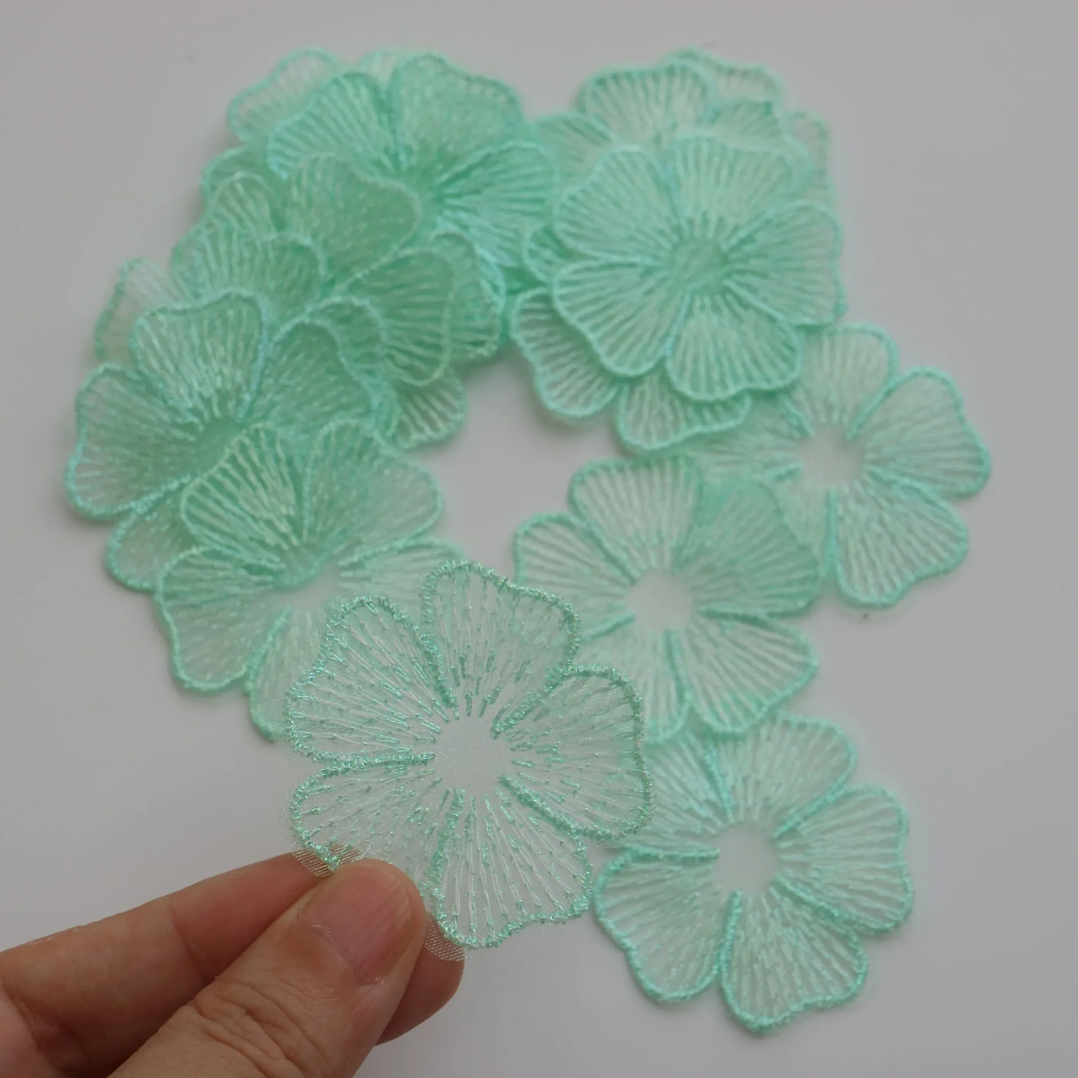 20pc/lot 5cm diy craft supplies embroidery flower Patches for clothing Floral patches for bags decorative parches appliques