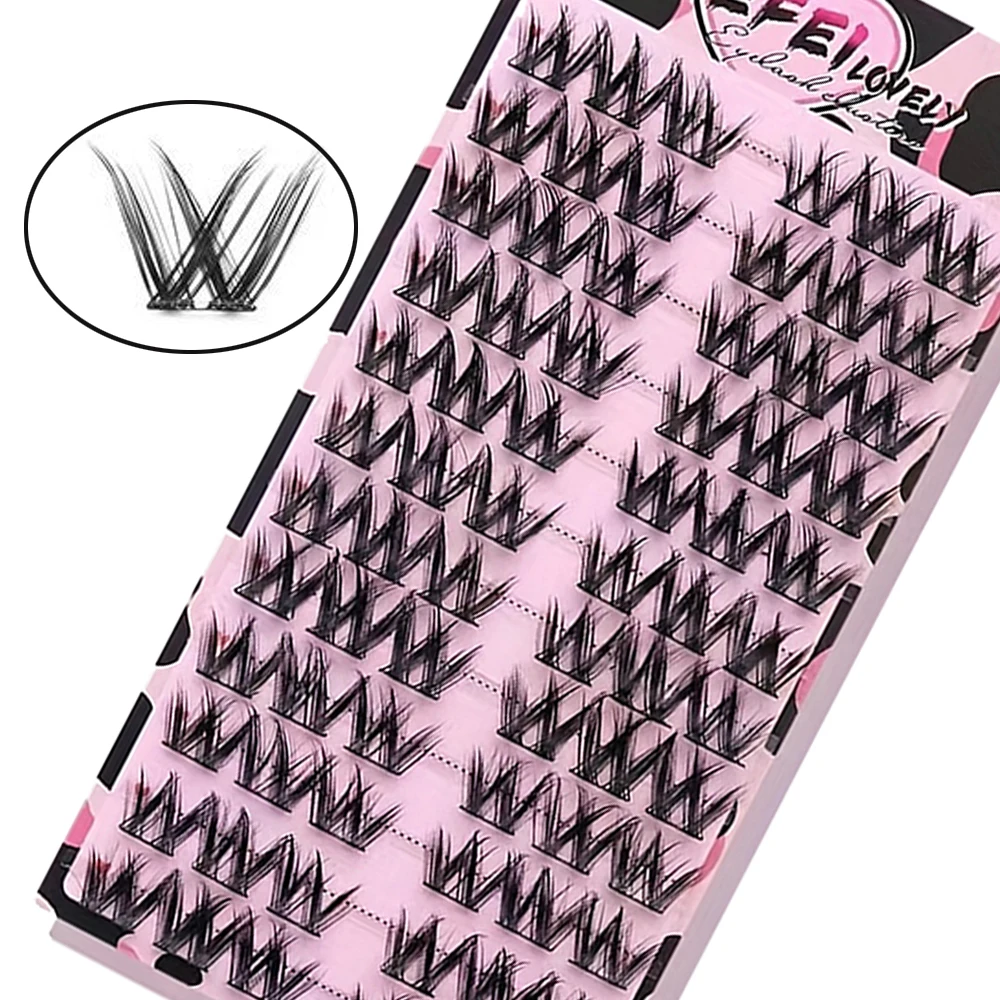 12 rijen gemengde race valse wimpers met dik, gesegmenteerd ontwerp, internetberoemd, dezelfde stijl, natuurlijke simulatie