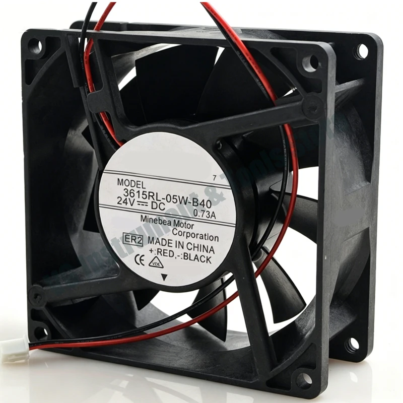Neu für 3615RL-05W-B40 nmb 9038 9CM 24V 0,73A wasserdichter Inverter-Lüfter – Detail 1