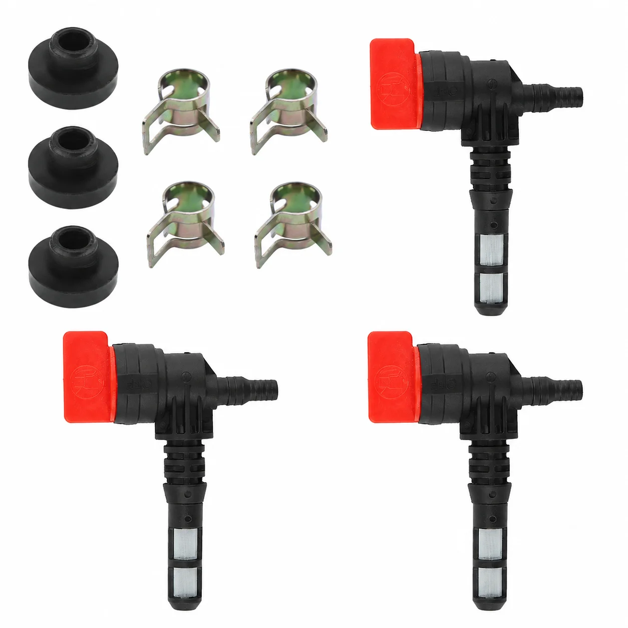 Fuel Shut Off Valve Grommet Clamp Kit with Gas Tank Bushing For B&S Generator 192980GS 80270GS 78299GS 80270 78299 208961 Parts