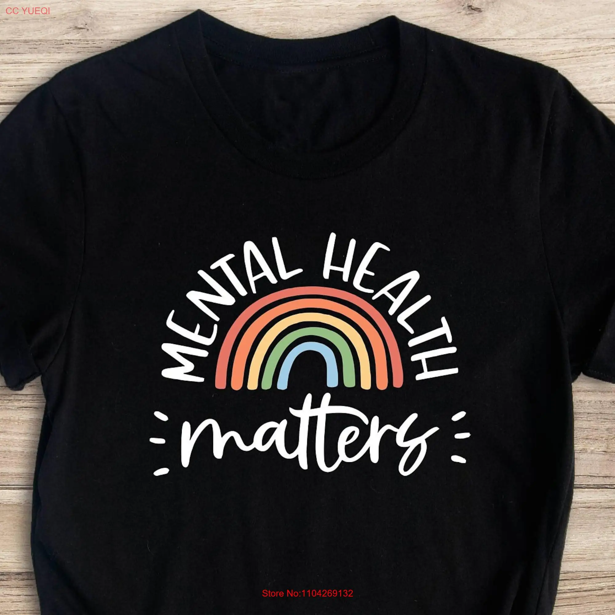 Mental Health Matters T Shirt Anxiety Women Inspirational Kindness Psychologist long or short sleeves