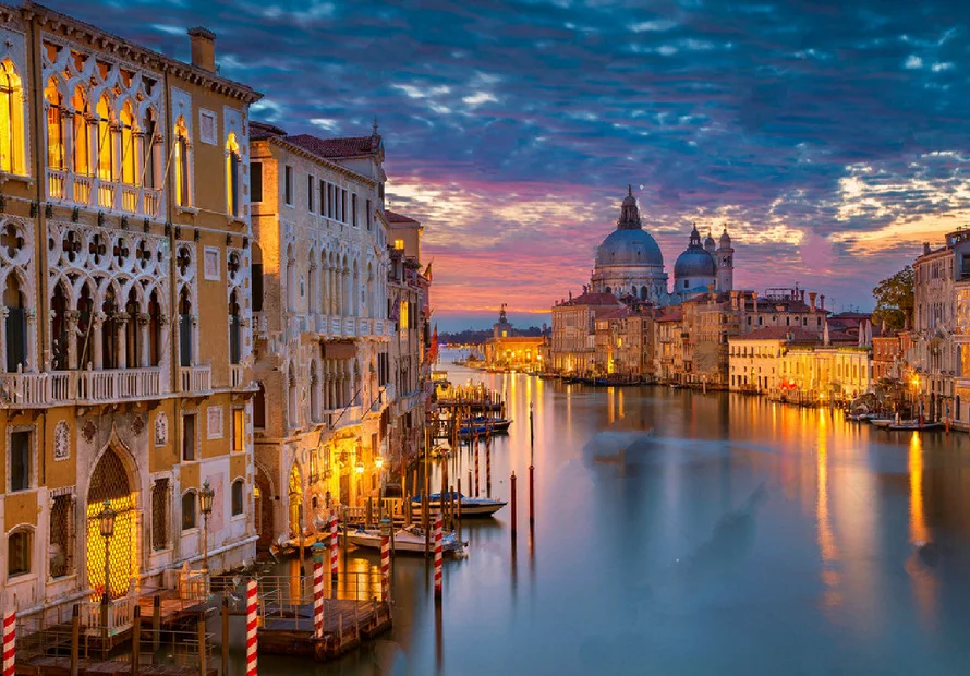 JOHNSON Cityscape Grand Canal Venice church river backdrop  High quality Computer print scenic background