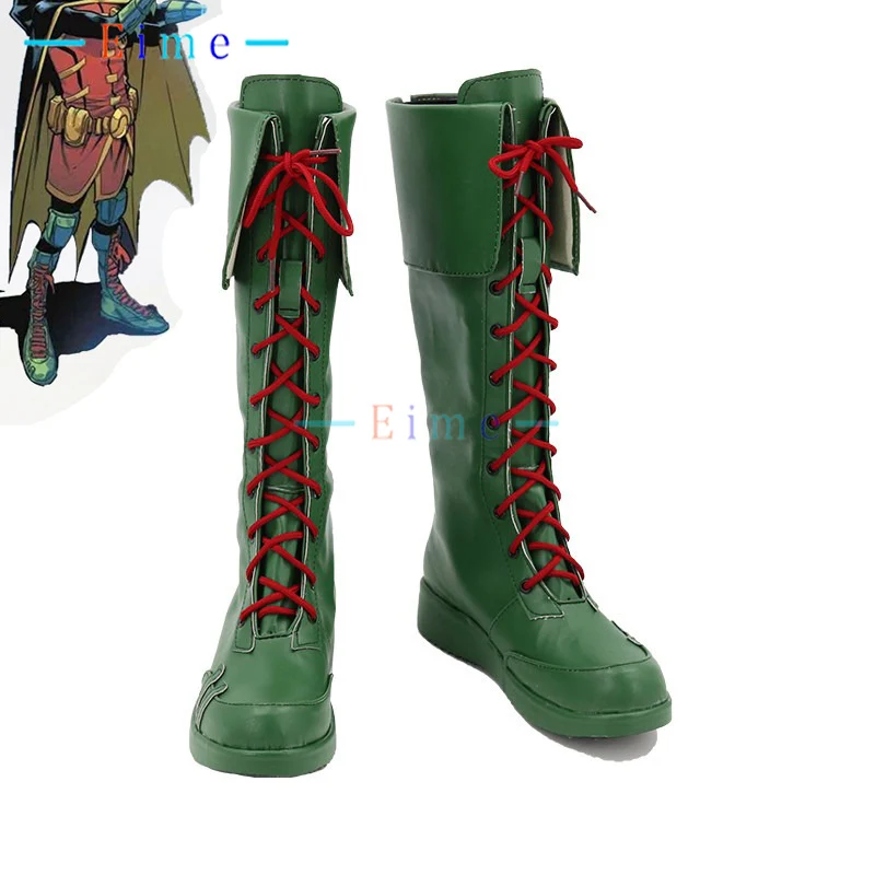 Damian Wayne Robin Cosplay Boots Game Cosplay Shoes Halloween Costume Accessories Cosplay Props Custom Made