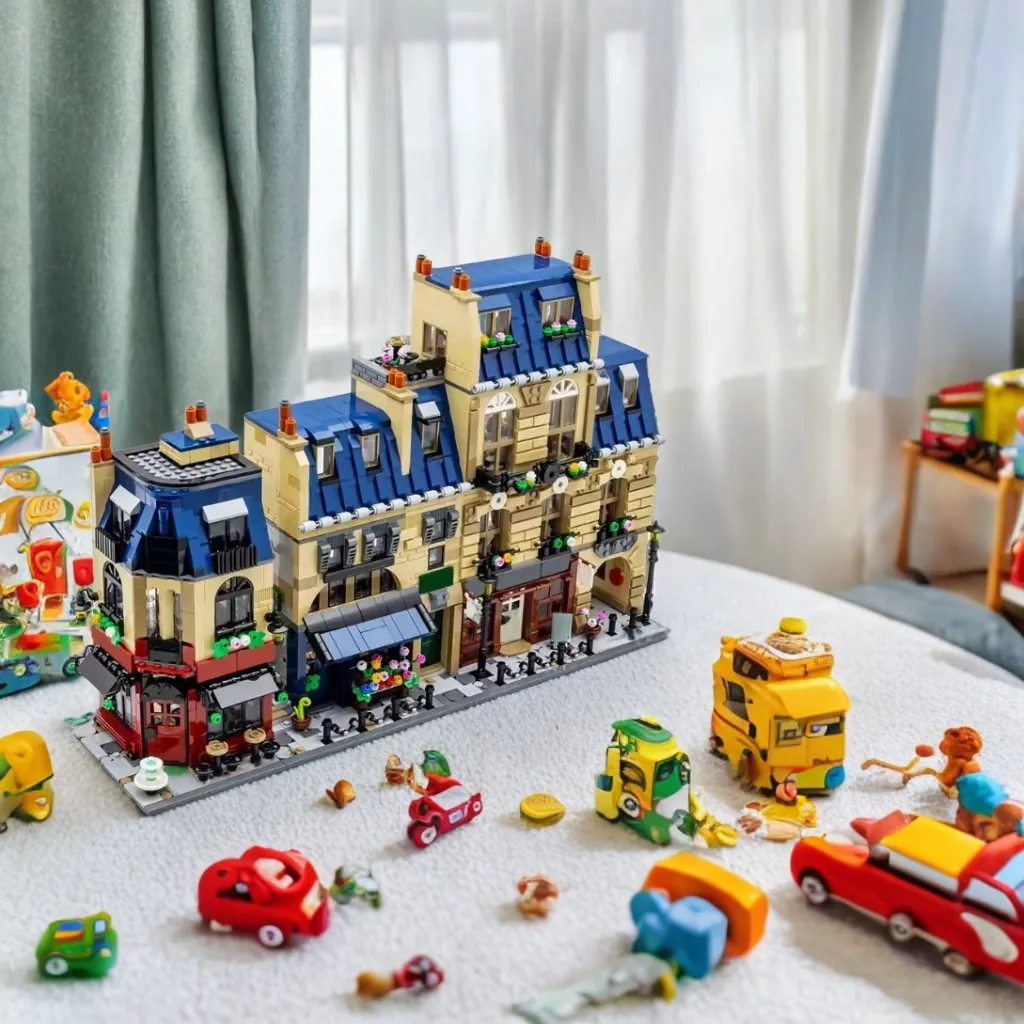 

3533 шт. MOC 910032-1 Парижская улица модульная уличная сцена сборка строительных блоков модель детские развивающие игрушки подарки украшения