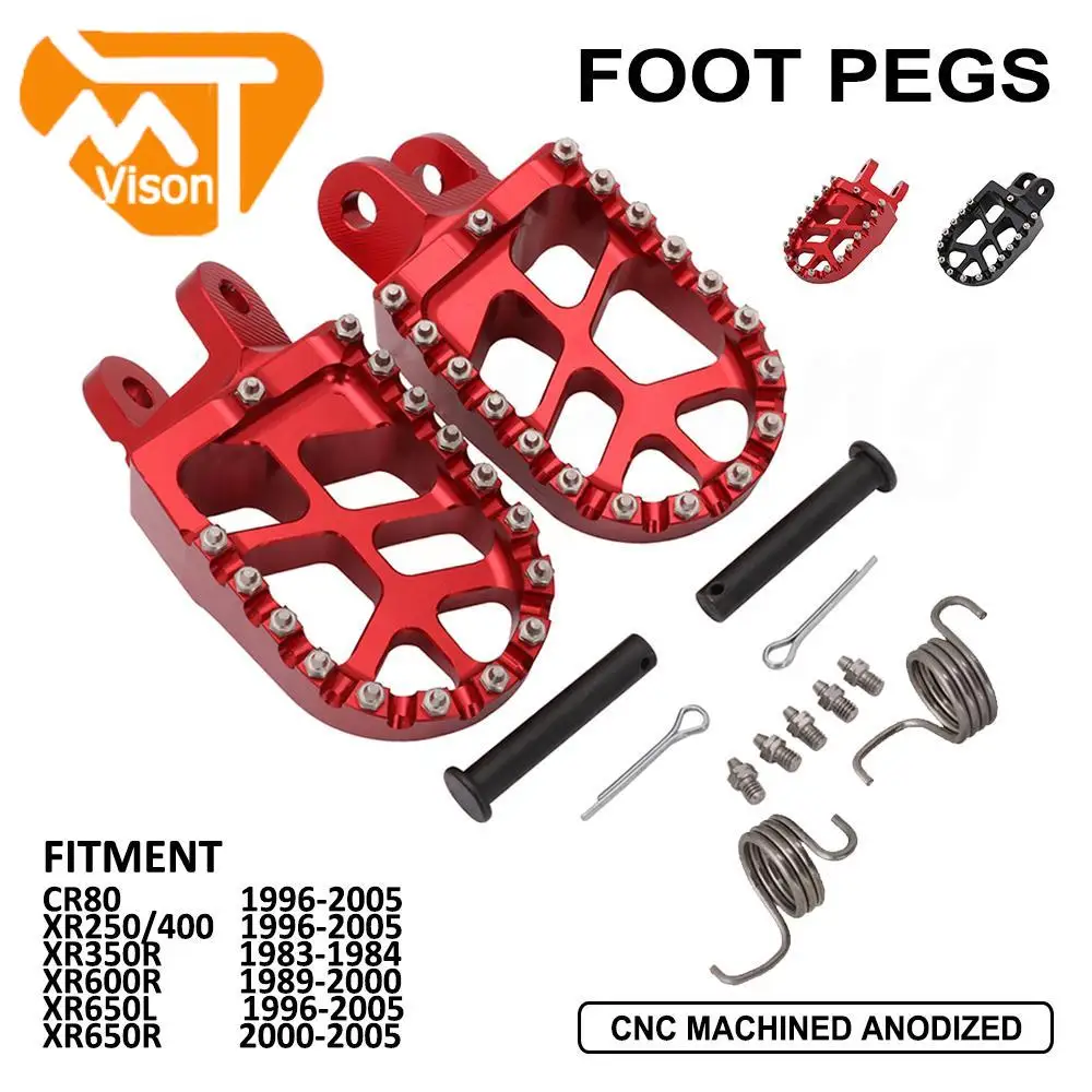 Motorcycle CNC Footrest Footpegs Foot Pedal Pegs For Kawasaki KLX KLX250R KLX250 KLX250S KLX250SF KLX300R KLX650 KLX650R KLR650