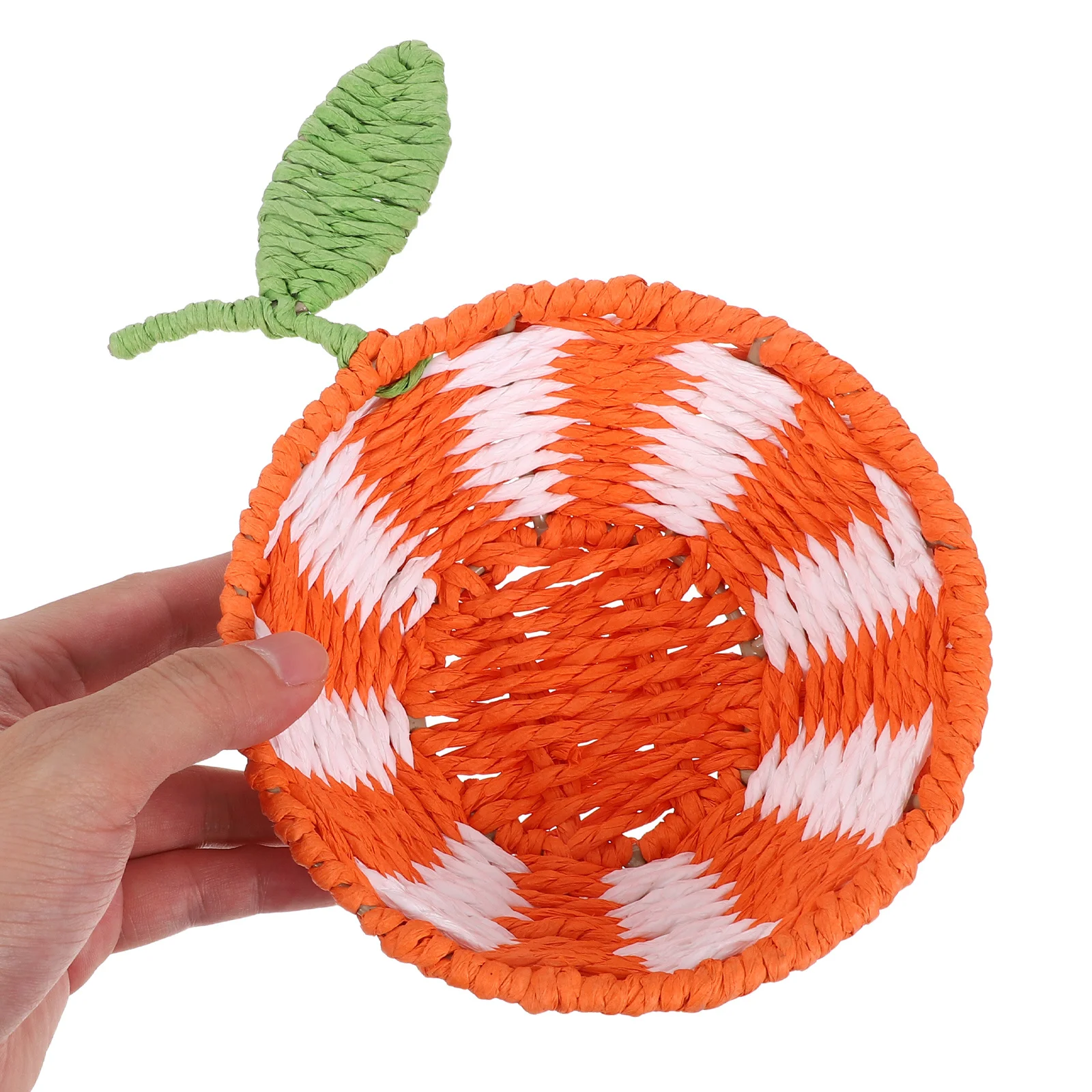 

Woven Produce Basket Handcrafted Paper Rope Fruit Vegetable Storage For Kitchen Counter Bread Snack Serving Organizer