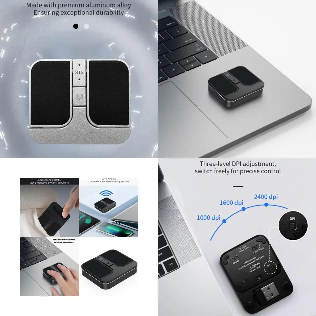 

Мини-квадратная мышь LXAA Две Bluetooth-совместимые 5.0 Высокоточное отслеживание Настраиваемая функциональность нескольких