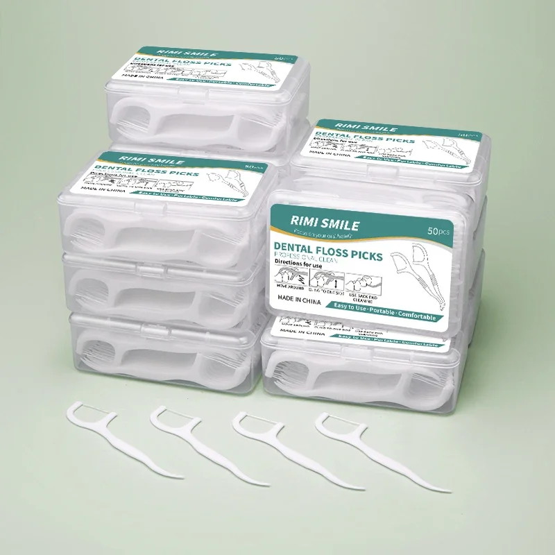 

RIMI SMILE 50/150/300PCS tooth pick set disposable suitable for cleaning interdental space tools portable dental floss,