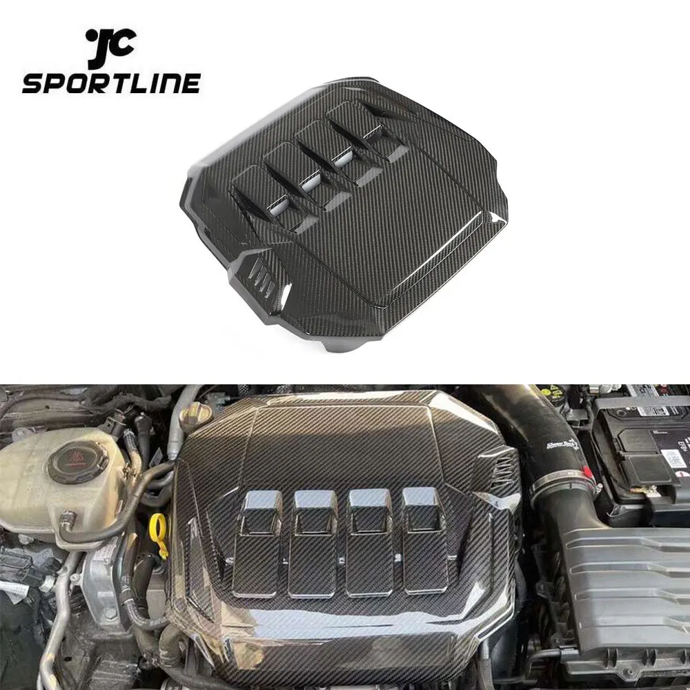 MK8 GTI Dry Carbon Fiber Car Front Engine Hood Bonnet Cover for VW Golf 8 MK8 GTI 2021-2023