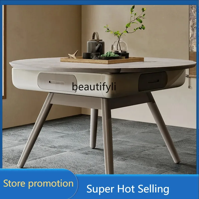 

A443 Новая машина для маджонга из цельного дерева, бытовой обеденный стол, электрический автоматический стол для маджонга из ясеня двойного назначения