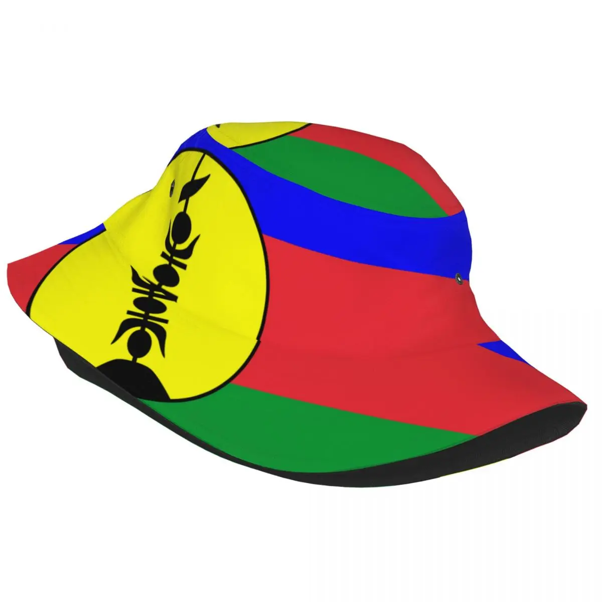 Bucket Hat Unisex Bob Cap Hip Hop Gorros New Caledonia Flag Panama Cap Beach Sun Fishing Hat