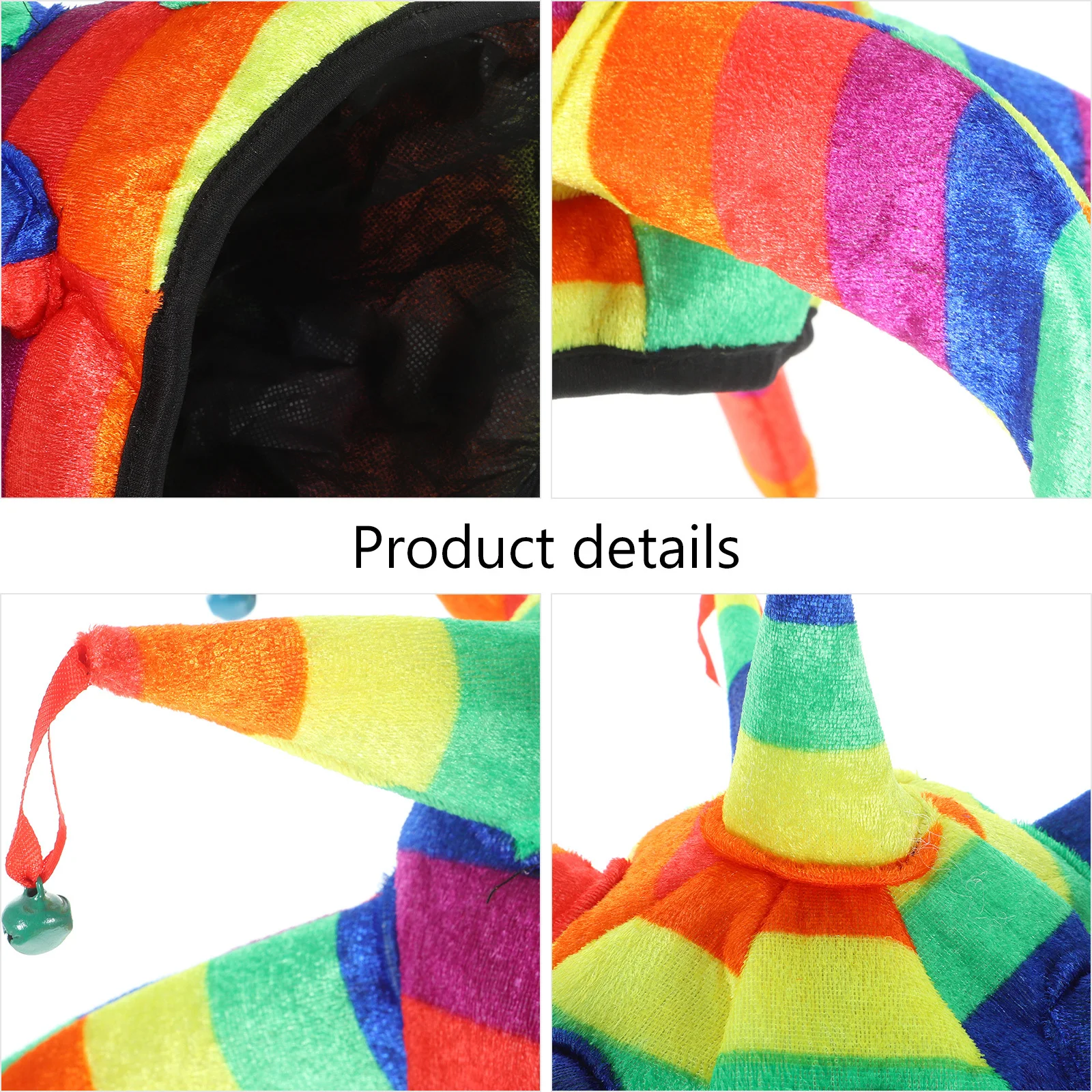قبعة المهرج متعددة الألوان الناعمة التأثيرية أغطية الرأس لحفلات الهالوين كرنفال زي إكسسوار ديكور السيرك ماردي غرا