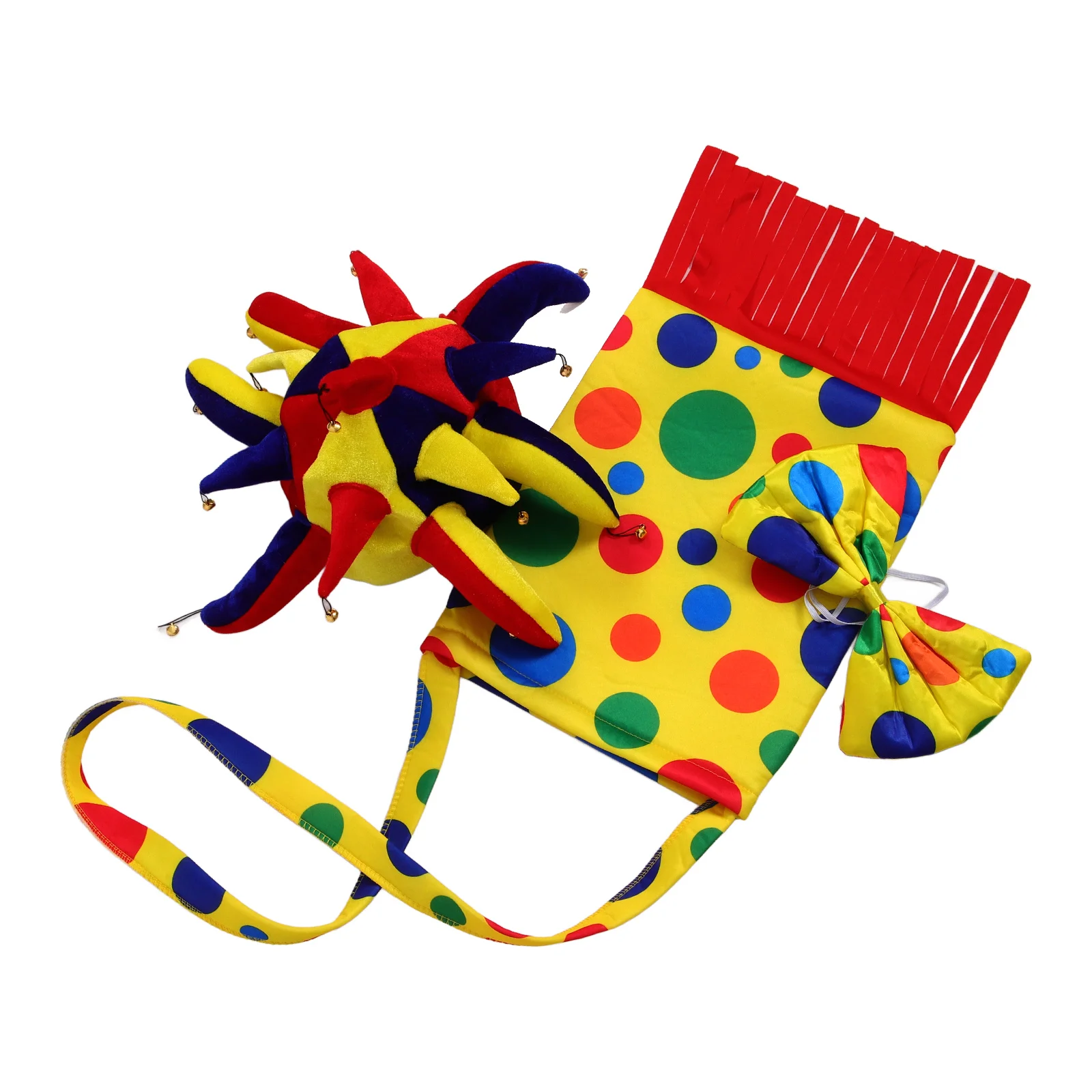 

1 Set Clown Costume Prop Clown Hat Bowtie Bag Funny Halloween Carnival Party Cosplay Accessory Adults Teens Festival Mardi Gras