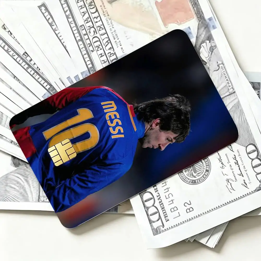 Football player 10 L-Lionel Messi Credit Card HD Stickers Small Chip Waterproof Sticker Game Card
