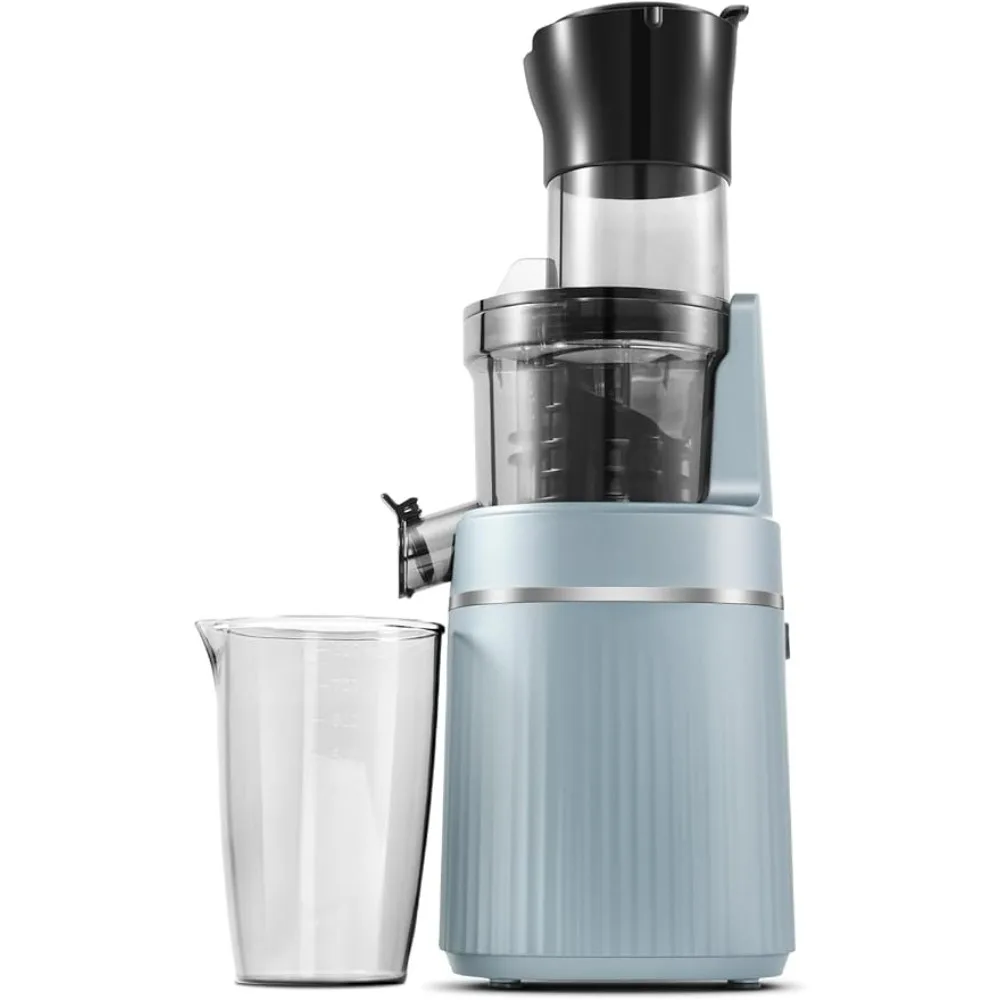 Totalmente Vertical Juicer mastigação lenta, todos os Juicer frutas e vegetais, sem BP, 80mm de largura Chute