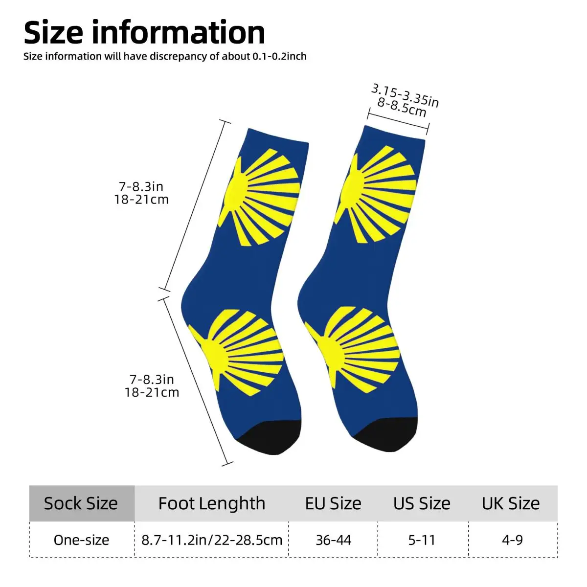 Caminho De Santiago Socks جوارب غير رسمية للرجال جوارب تزلج ناعمة قابلة للتنفس نمط الربيع جوارب مضادة للانزلاق