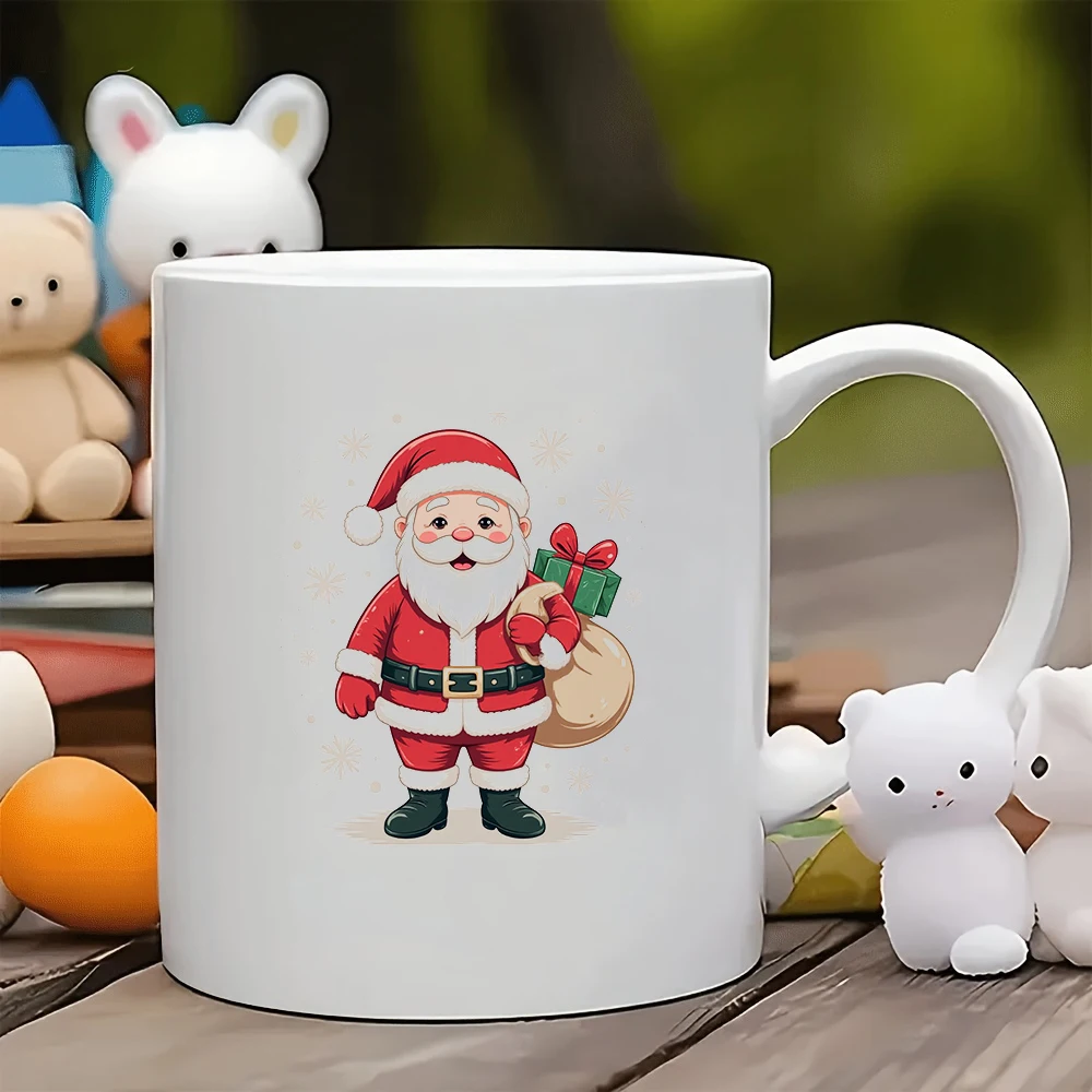 

11oz Santa Claus cartoon pattern kids cup family Christmas gift set office coffee mug