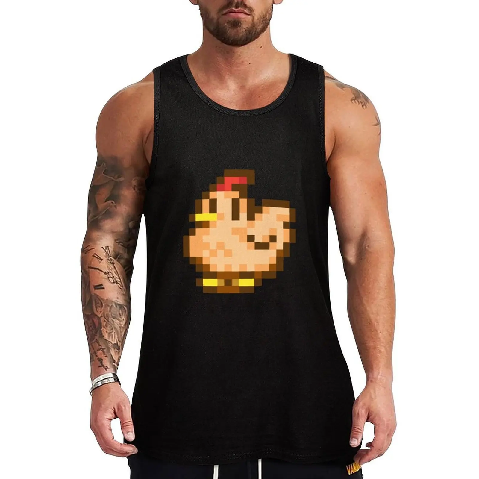 

Pixel Chicken Tank Top Basic Tank Top Soft Breathable Casual Daily Wear