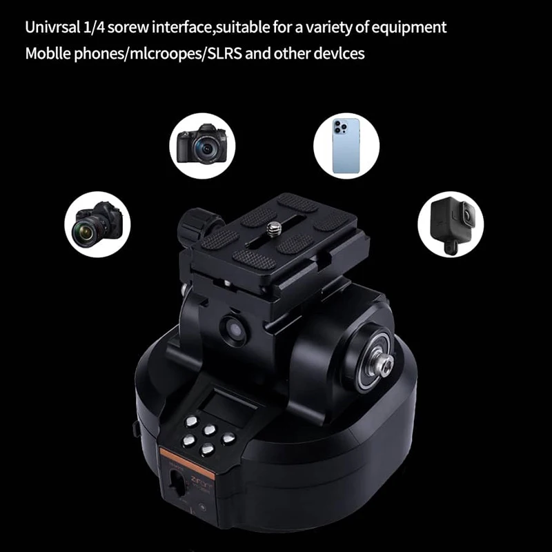 ZIFON YT2000 Remote Motorized PTZ, AI Face Recognition, Horizontal 360° Rotation for Camera Smartphone Action Camera Live Stream