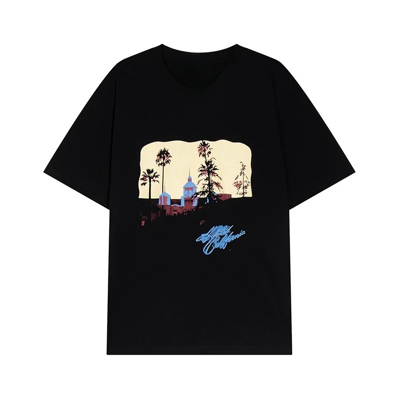 

Popular Japanese Trendy Brand Photo Album Photo Printing Short-sleeved T-shirt for Men and Women Summer Pure Cotton Casual