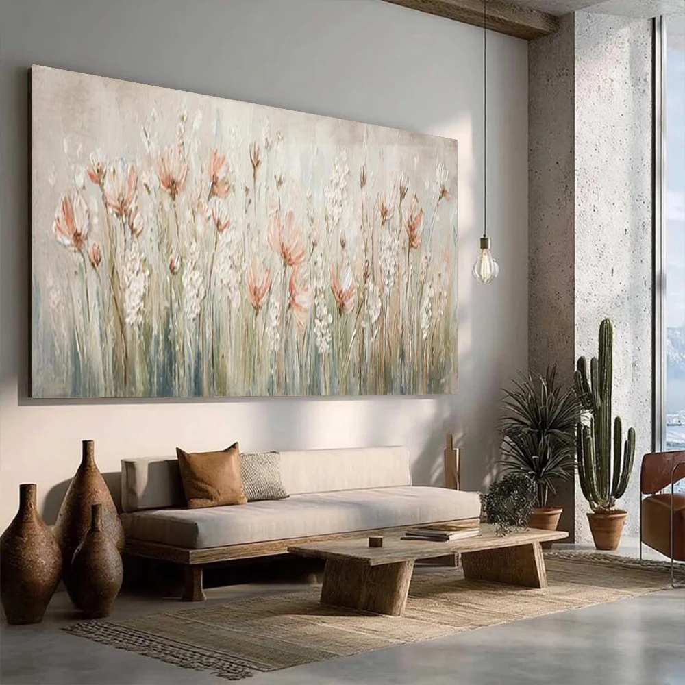 100% Handmade Abstract Oil Painting On Canvas Mural Large The Garden Of Spring Wall Art Picture For Home Living Room Decor Image
