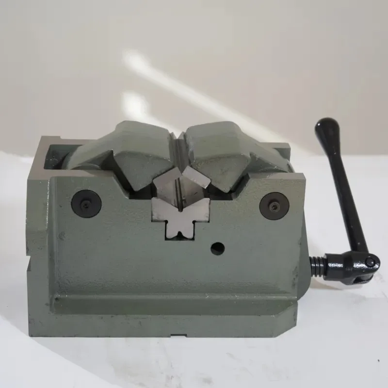 Q62 Milling Machine Vise Clamping Circular Tubular Objects Cylindrical Center Heavy-Duty V-Shaped Flat Jaw 4inch Vise