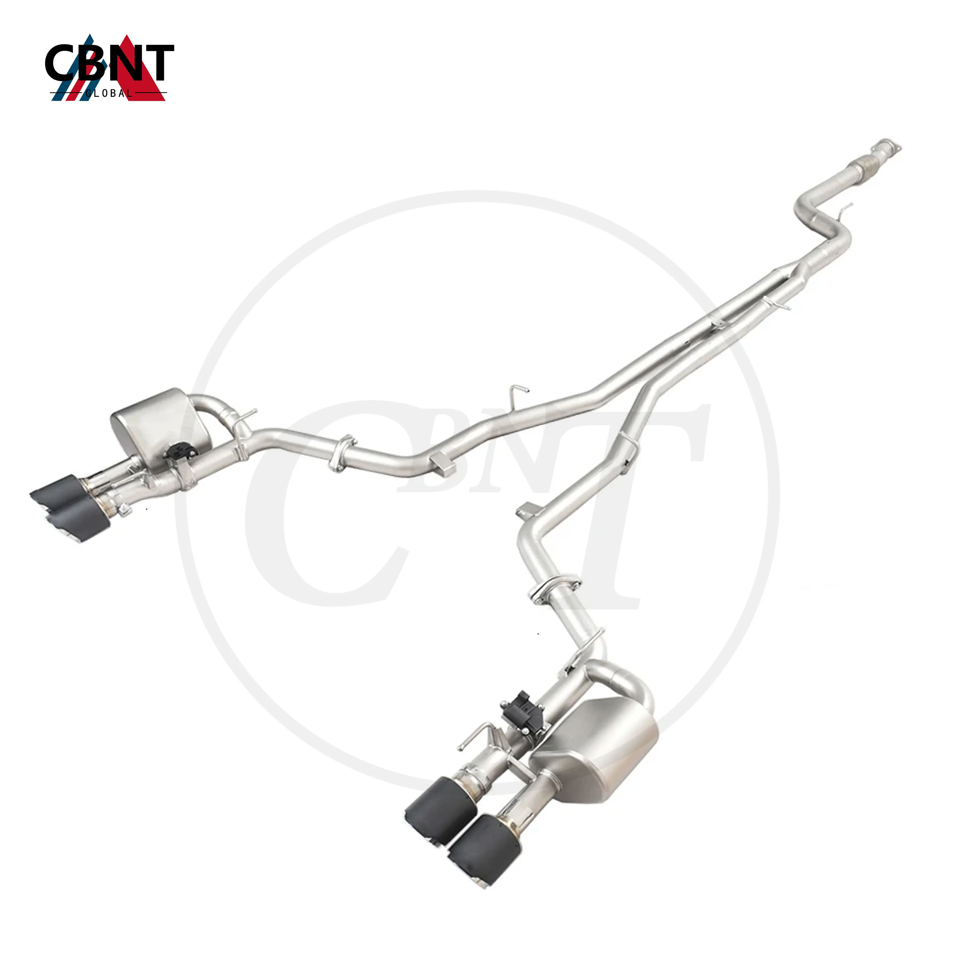 CBNT for Maserati Ghibli 2.0T Exhaust System Catback with Valve Muffler Performance SS304 Tuning Valved Exhaust-pipe