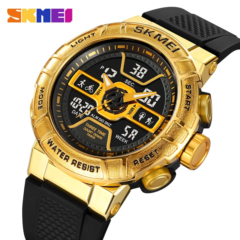 

SKMEI Chrono Casual 5Bar Waterproof Digital Wristwatches LED Light Sport Fashion Watch Mens CountDown Male Alarm Reloj Hombre