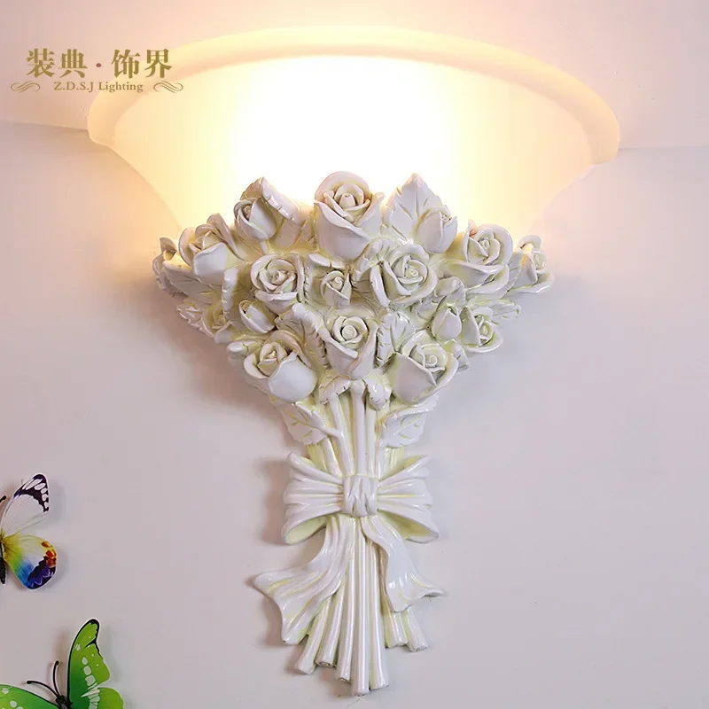 مصباح جداري على شكل زهرة وردية مصباح مرآة ذهبية شمعدان جداري لغرفة الطعام ديكور بجانب السرير تركيبات إضاءة Led حديثة إسكندنافية Luminai #2