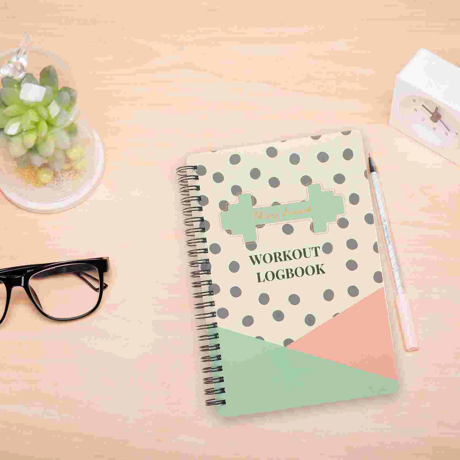 Notebook The Fitness Punch Angkat Berat jurnal Workout Planner Coil 2100X1400X300CM untuk wanita