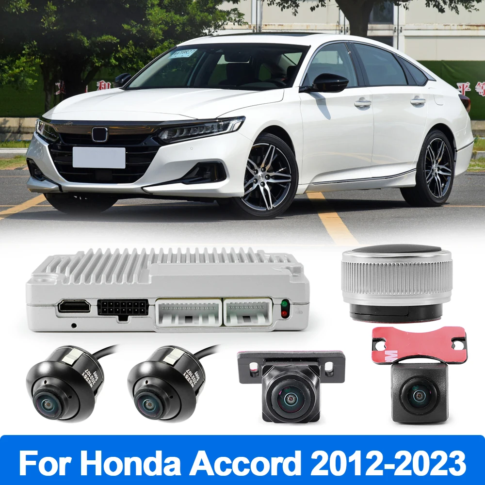 Car Bird Aerial View Super 3D Panoramic System for Honda Accord 2012 2013 2014 2015 2016 2017 2018 2019 2020 2021 2022 2023