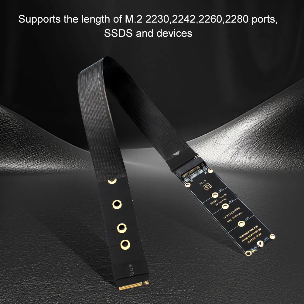 M.2 NVME NGFF M-Key SSD Extension Cable Support PCle4.0 M.2 NVMe SSD Extension Cable M.2 SSD PCI-Express 4.0 X4 M Key Extender