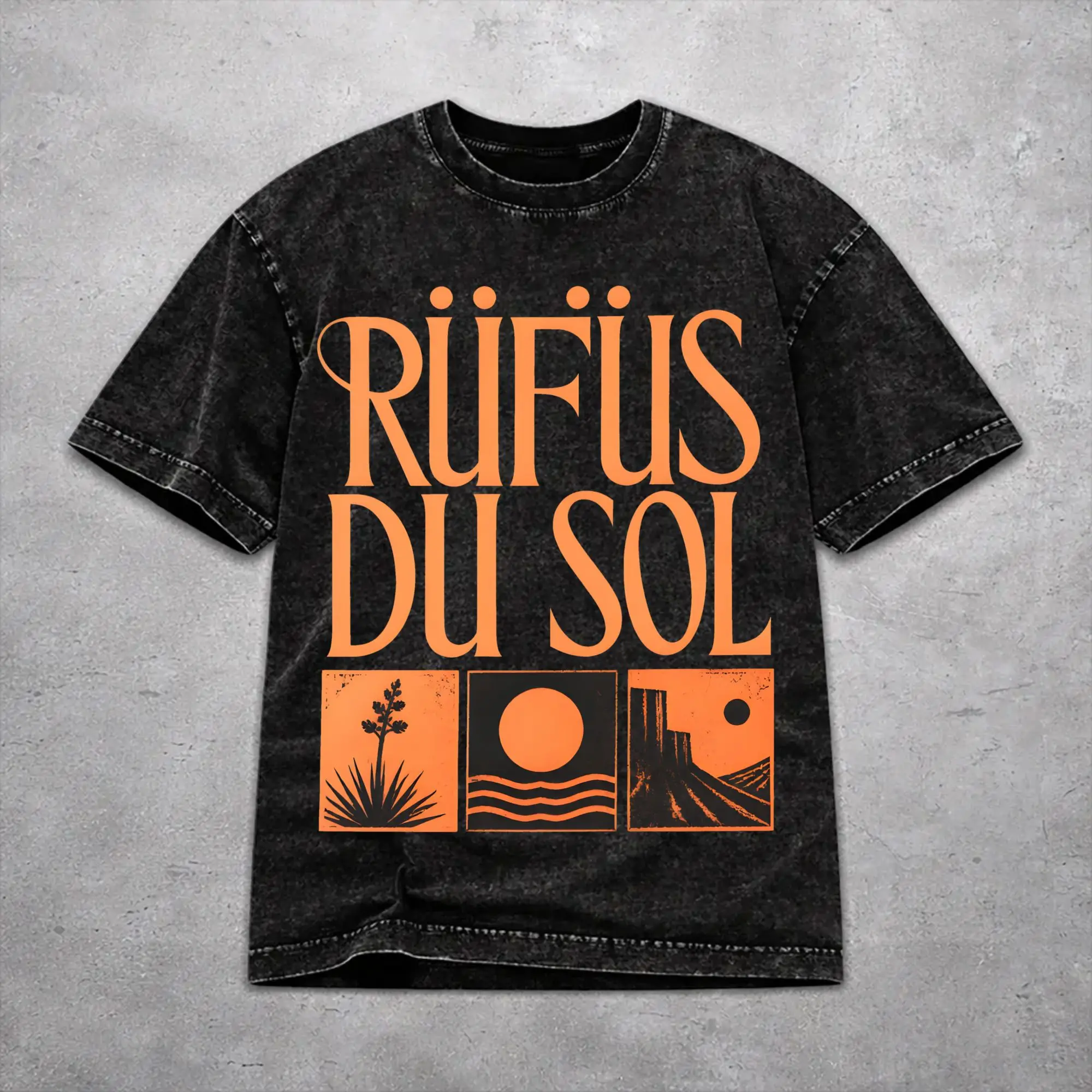 Rufus Du Sol 2026 Concert T Shirt Vintage Washed Style For Men Women 100% Cotton Tee Shirts Clothing