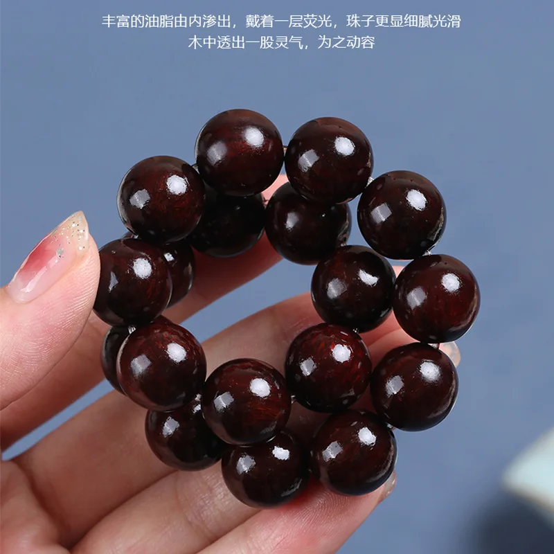 Natural Rosewood Bracelet Student Mori Style Bracelet Couple Collectables-Autograph Bracelet Sandalwood Bracelet Chinese Style B