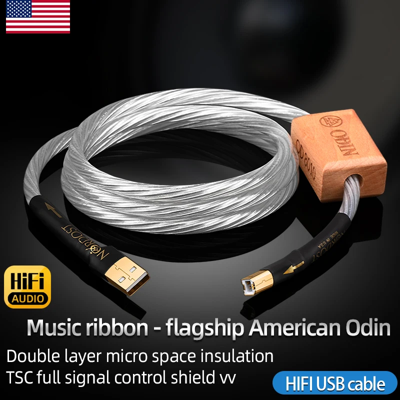 

ODIN HiFi USB Cable High Quality 7N OCC Sterling Silver with Type A-B Audio Cable for Computer Amplifier Mixer