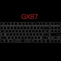 GX87 Positioning Plate for Mechanical Keyboard Custom Pom PP Fr4 Carbon Fiber Aluminum Alloy Stainless Steel Gaming Accessories