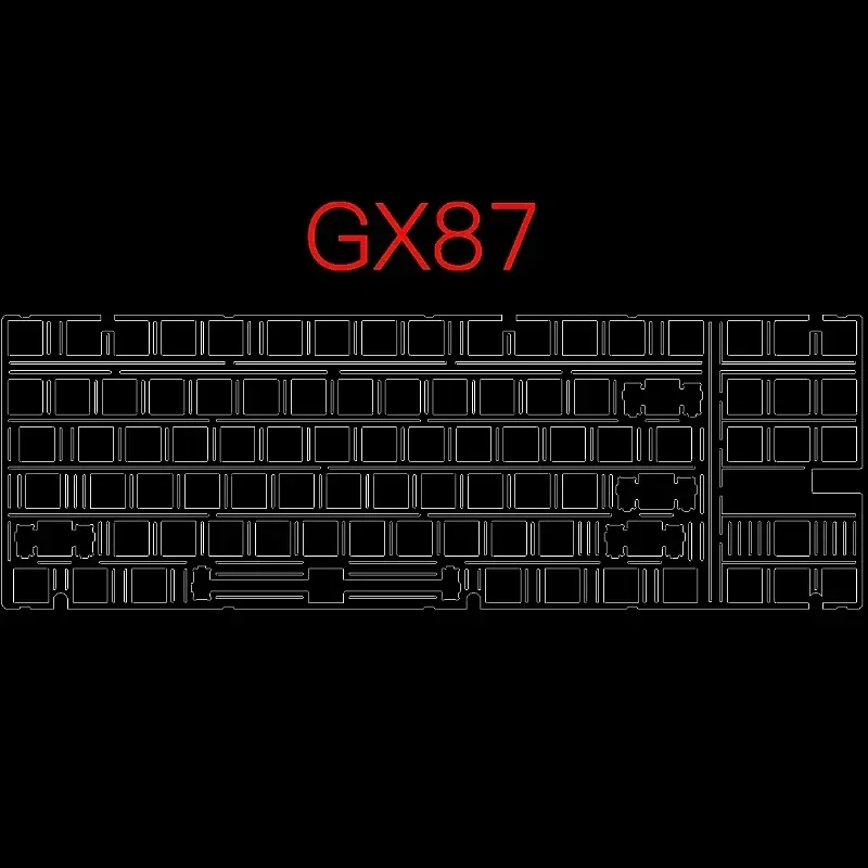 GX87 Positioning Plate for Mechanical Keyboard Custom Pom PP Fr4 Carbon Fiber Aluminum Alloy Stainless Steel Gaming Accessories