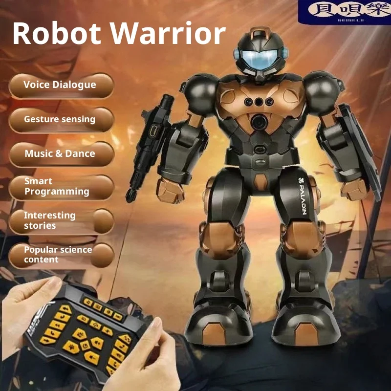 AI Programming Robot Toy Remote Control  Interactive LED Lights  Early Learning Gift for Boys Kids Birthday