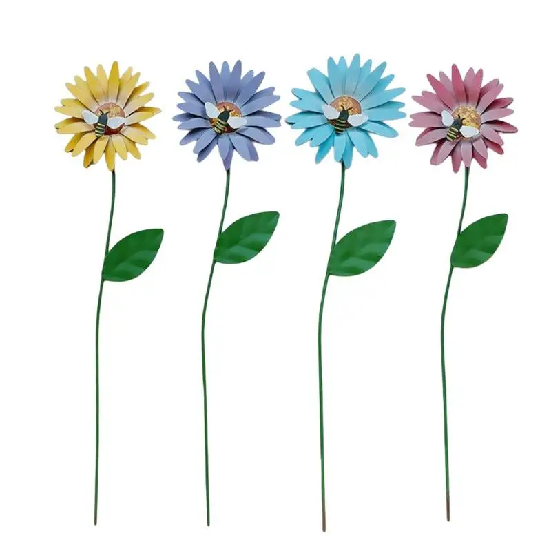 

Garden Decorative Stakes Rust-proof Metal Floral Stakes Waterproof Iron Flower Stake Ornament Outdoor Lawn Yard Patio Decoration