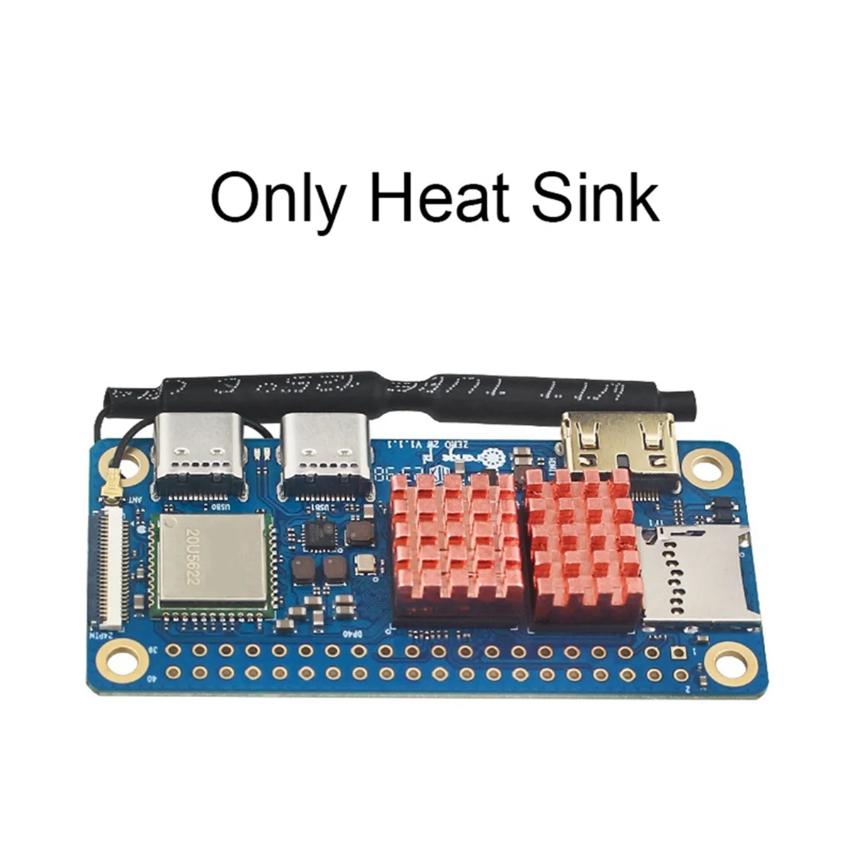 New 3C-For OrangePi Zero 2W Pure Copper Heat Sink for OrangePi CPU Motherboard Cooling Multi-Functional Heat Sinks