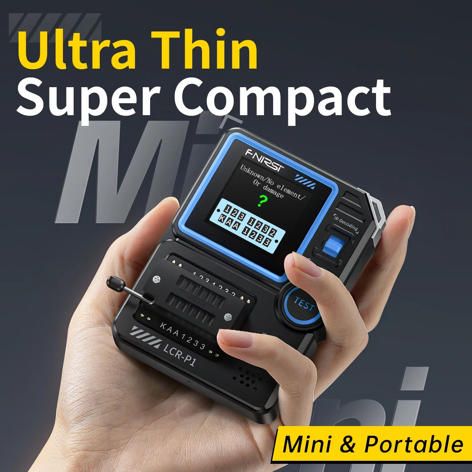 FNIRSI LCR-P1 Transistor Tester Multimeter Diode Triode Kapazität Widerstand Meter ESR MOSFET IR Multifunktions Anti-brennen