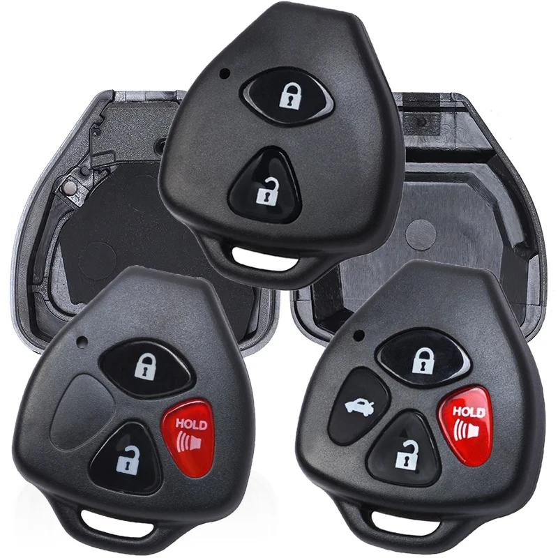 KEYECU Replacement DIY 2/3/4 Buttons Remote Key Head Repair Kit Shell Case For Toyota Camry Corolla Avalon Venza Hilux Prado