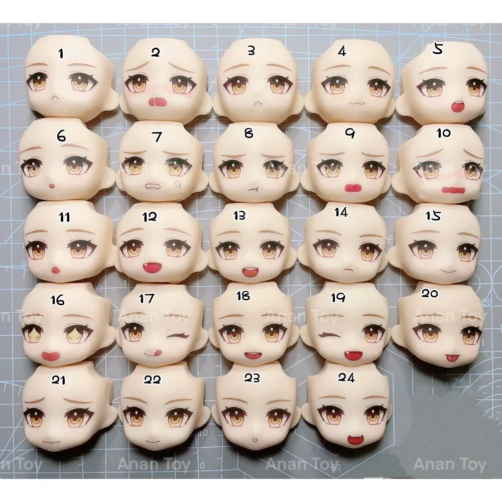 Yanqing Ob11 Gsc 1/12 Facepates Anime Game Cosplay Toys Handmade Face Anime Game Doll Accessories