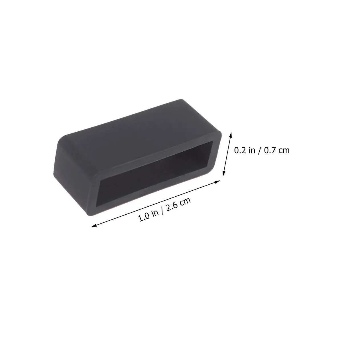 2Pcs 22Mm Bands Holder for Watches Premium Silicone Watch Strap Loop Secure Fit Comfortable Wristband Ring Black