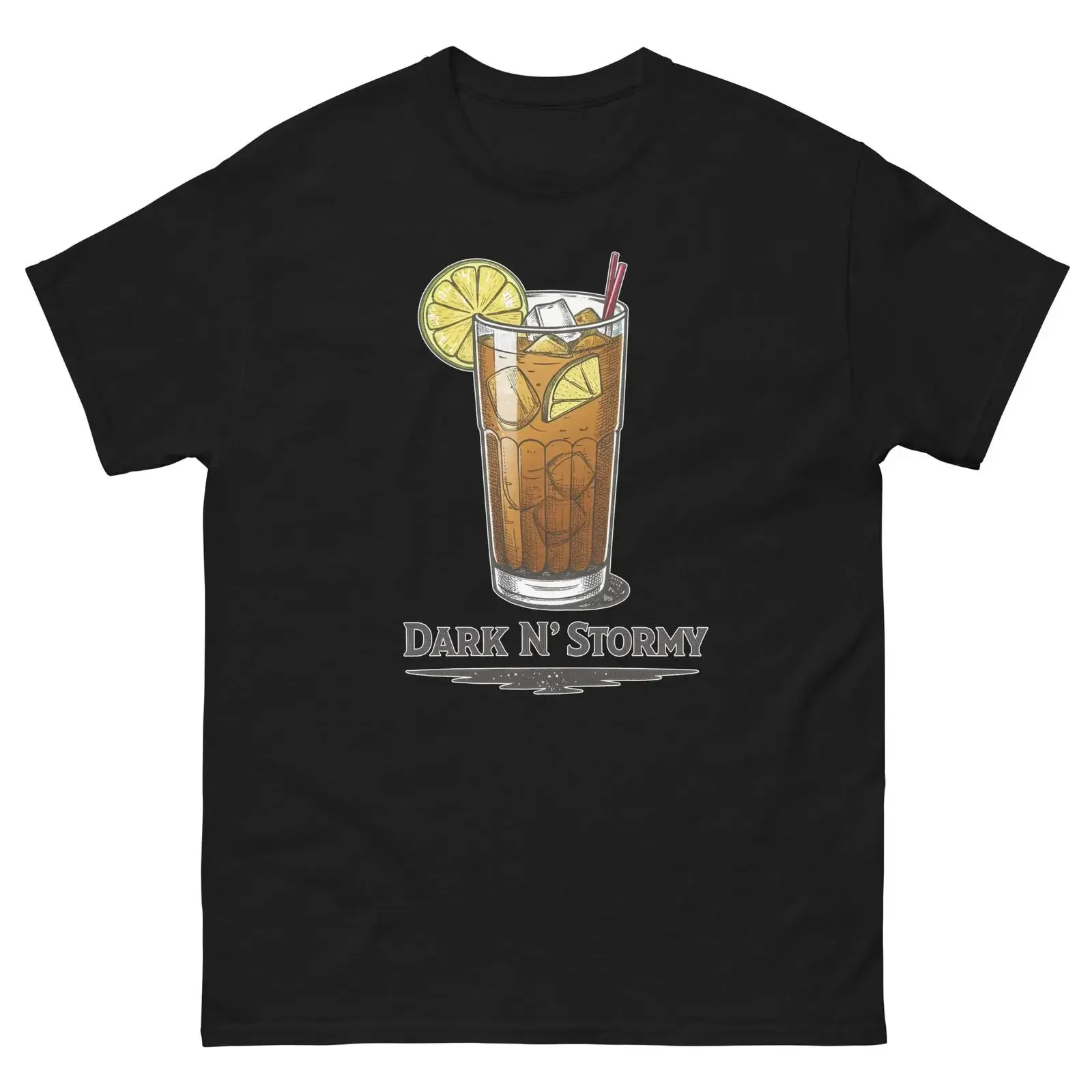 Dark N' Stormy Drink Delicious Popular Beverage T Shirt vintage Washed Stretched Unisex Soft designer clothes Breathable Casual