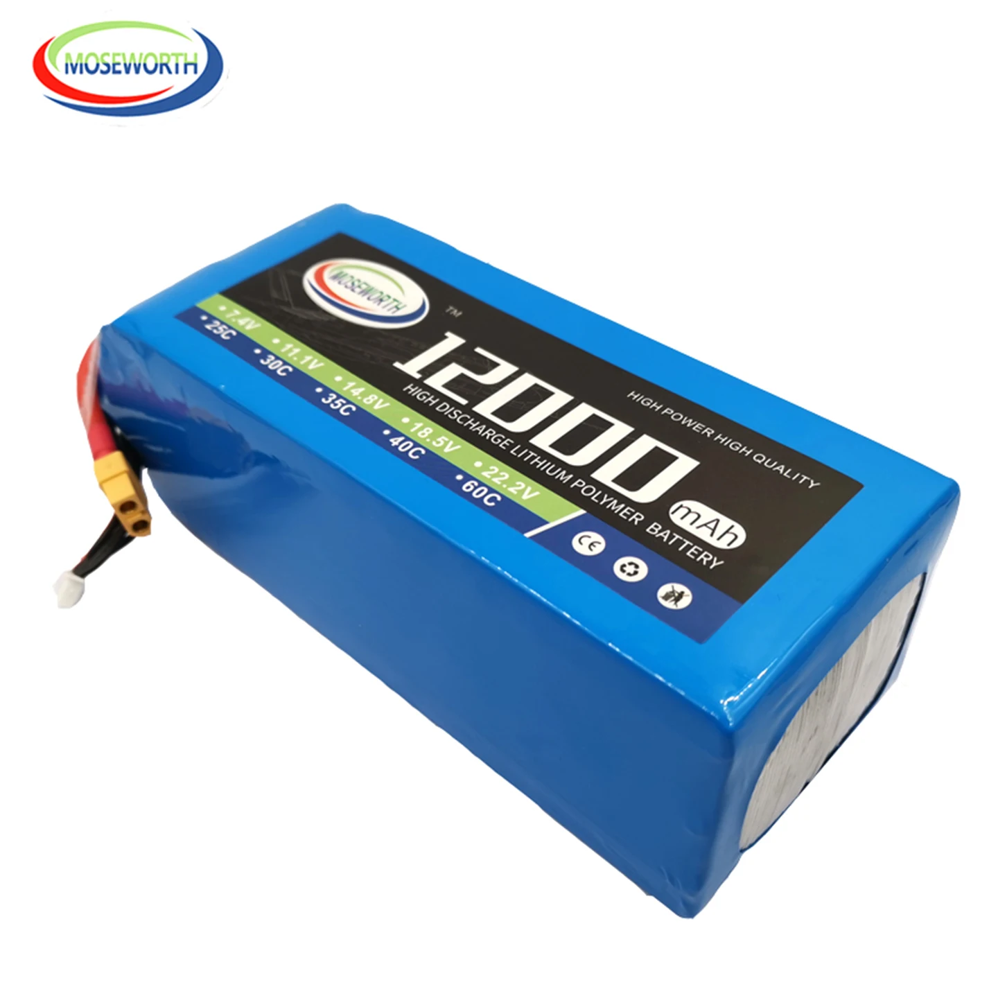 Lowest Price！EU Stock 6S LiPo Battery 22.2V 12000mAh 25C For AircraftBattery Parts Airplane Drone Quadrotor Car Boat Helicopter