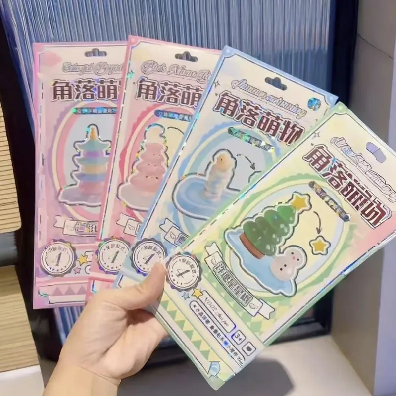 

Corner Cuties 3D Solid Relief Stackable Stickers Cute Cartoon Creative DIY Craft Toys For Students Kids Handmade Art Projects