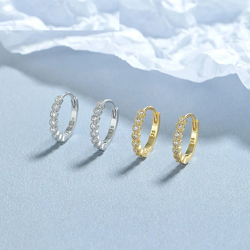 Luxury Simulated Moissanite Hoop Earrings 2.6 Carat D Color S925 Sterling Silver Earring For Women Fine Jewelry Christmas Gift