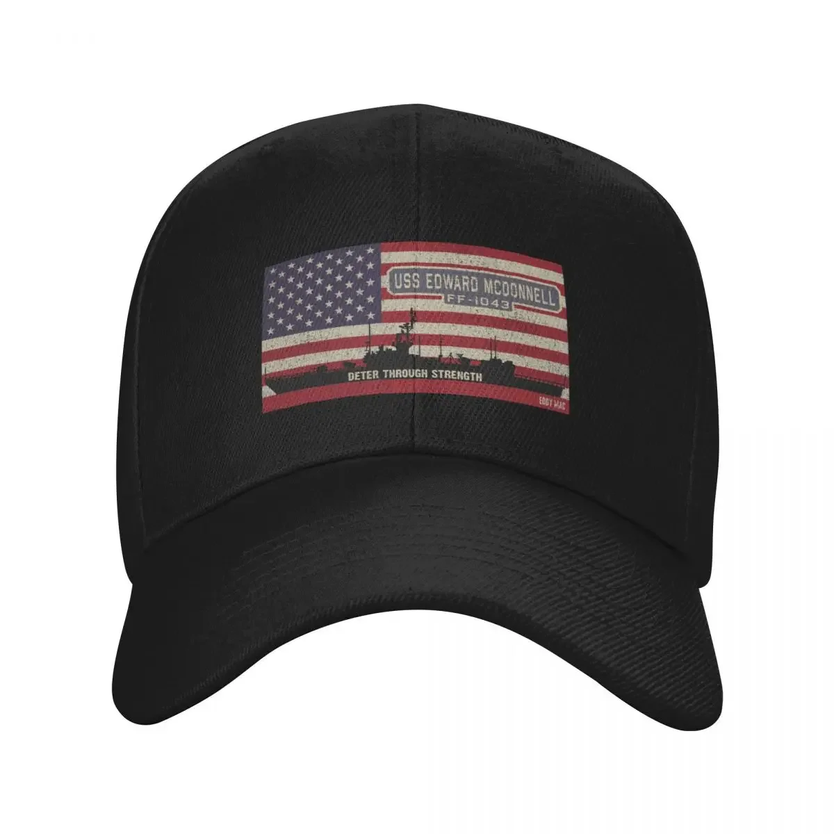 

USS Edward McDonnell FF-1043 Frigate Ship USA American Flag Gift Baseball Cap designer cap Designer Hat Woman Men's