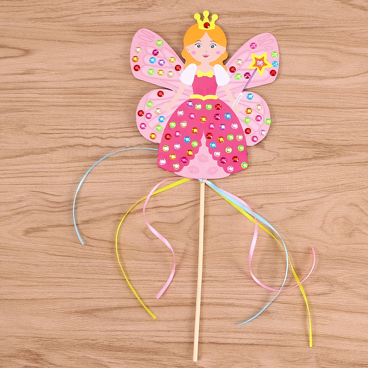 2Sets DIY Fairy Craft Kit Gekleurde Diamanten Handgemaakt Materiaalpakket voor Kinderen Vroeg Leren Centrum Klaslokaalactiviteiten